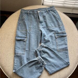 Light Blue Cargo Jeans